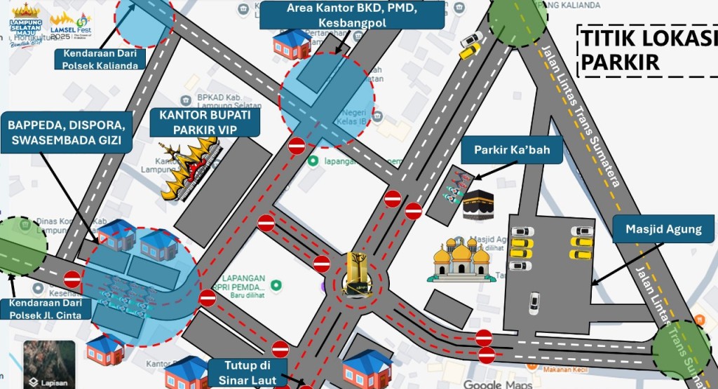 Rekayasa Lalu Lintas Diterapkan, Pemkab Siapkan Titik Parkir Dan Akses Masuk Lamsel Fest 2025