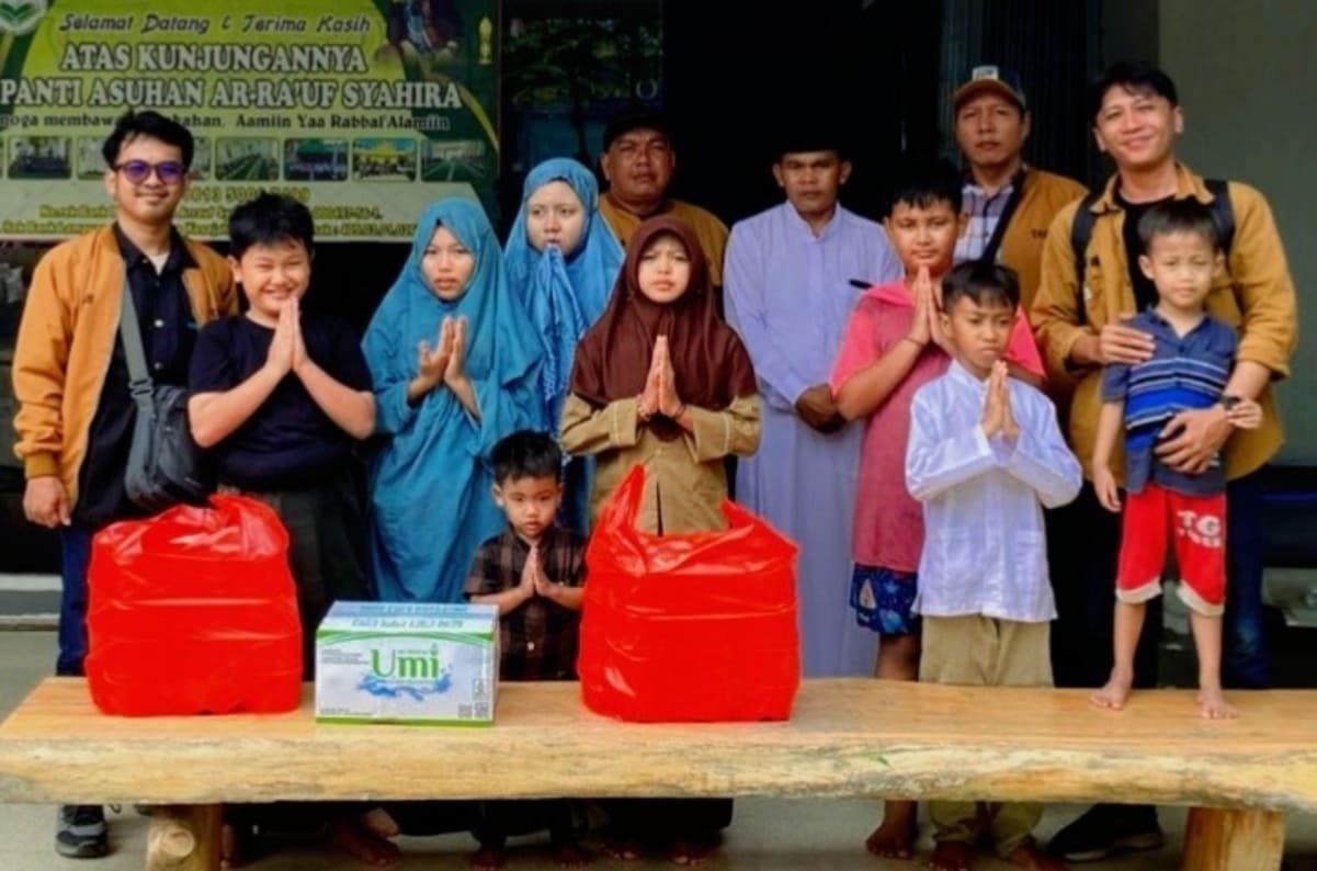 Jumat Berkah, Zitline Bersama Jurnalis Taring Lampung Berbagi Di Panti Asuhan Ar-Rauf Syahira