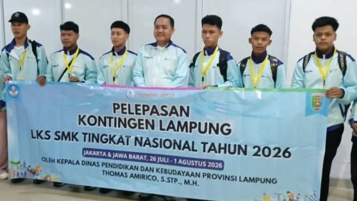 35 Siswa SMK Lampung Berangkat Ke LKS Nasional 2026, Kadisdik: Jangan Minder Lawan Daerah Lain