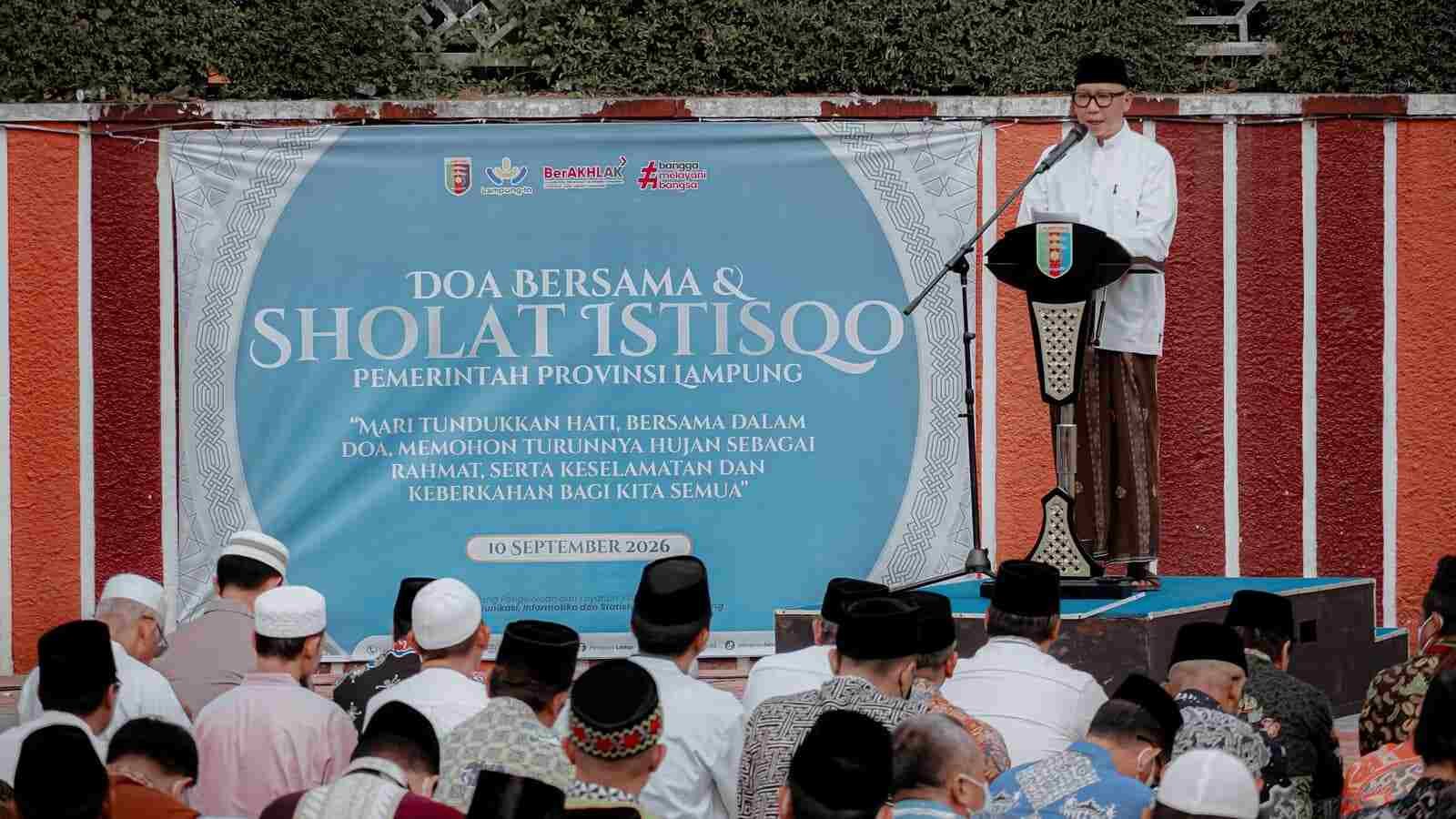 Pemprov Lampung Gelar Shalat Istisqa, Gubernur Ajak Masyarakat Perkuat Ikhtiar Hadapi Kemarau