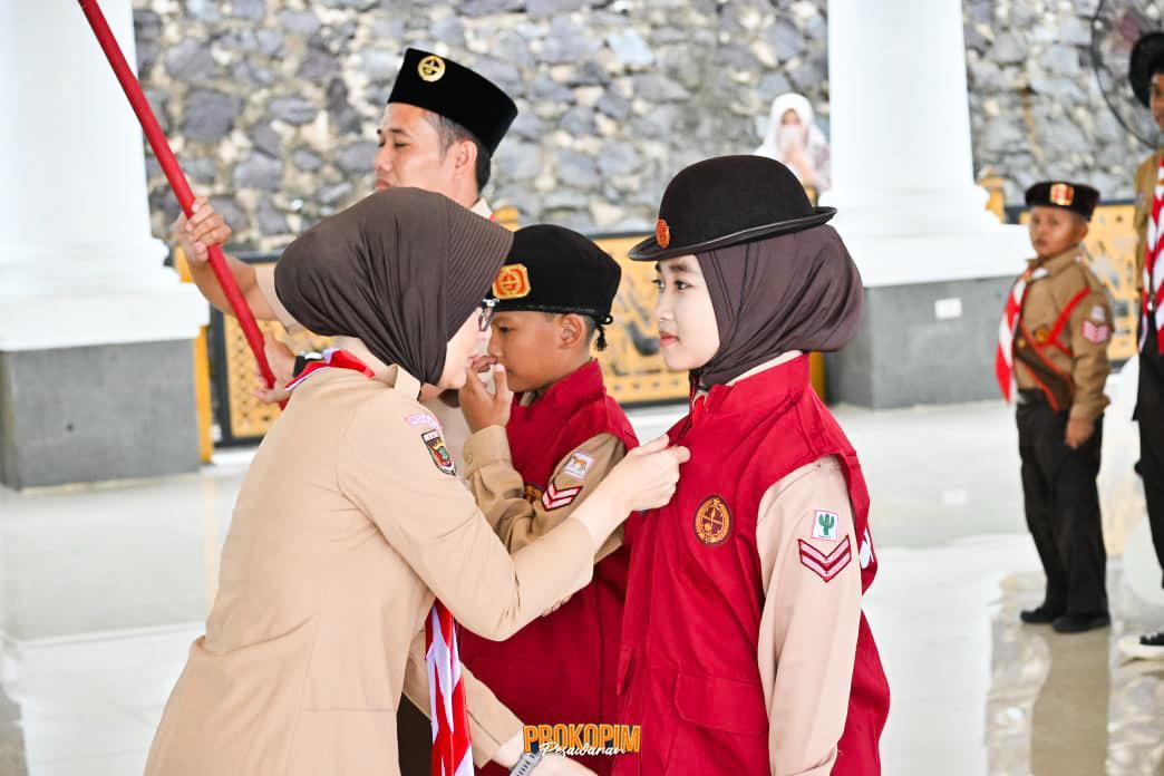 Lepas 86 Peserta  Kontingen Kwarcab Pesawaran, Nanda: Jadikan Moment Ini Untuk Melatih Jiwa Kepemimpinan