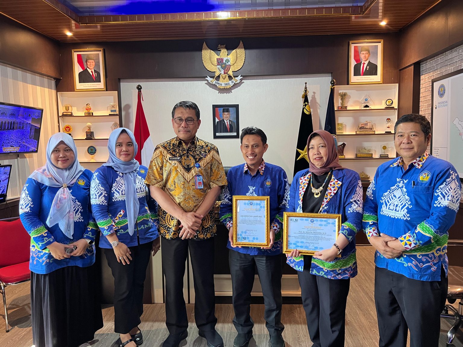 Unila Terima Penghargaan BNN Provinsi Lampung Atas Kontribusi Aktif Dalam P4GN