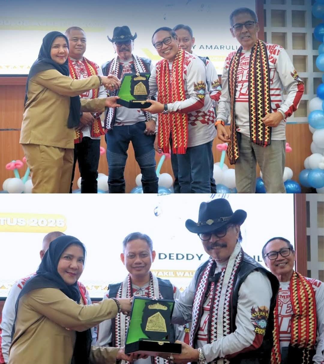 Wali Kota Eva Dwiana Lepas Touring Asean Ride 2025 Dari Bandar Lampung