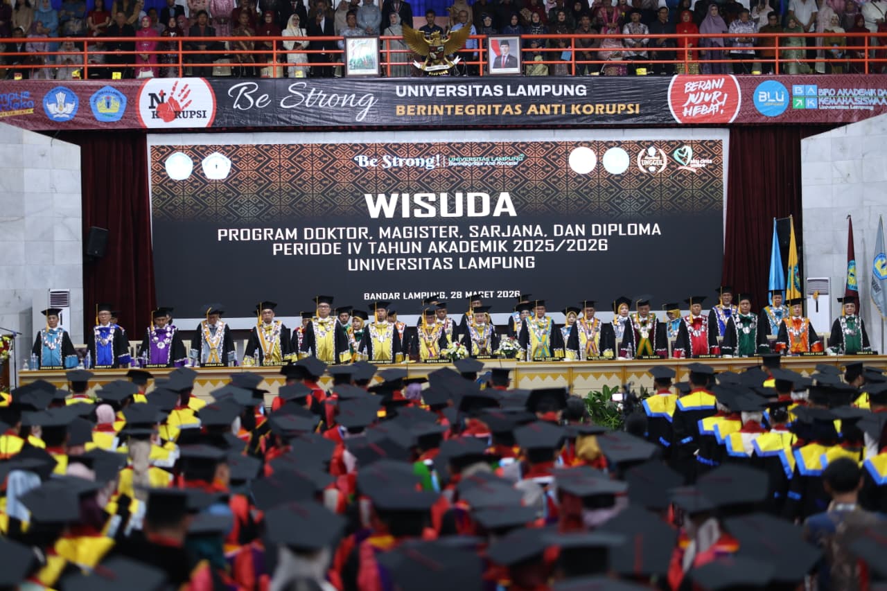 Unila Gelar Wisuda Periode IV 2025/2026 Dengan 1.109 Lulusan
