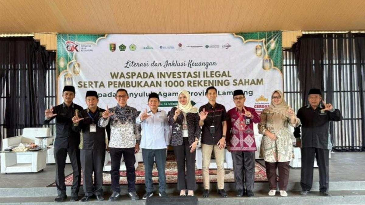 OJK Lampung Buka 1.000 Rekening Syariah Untuk 1.000 Penyuluh Agama