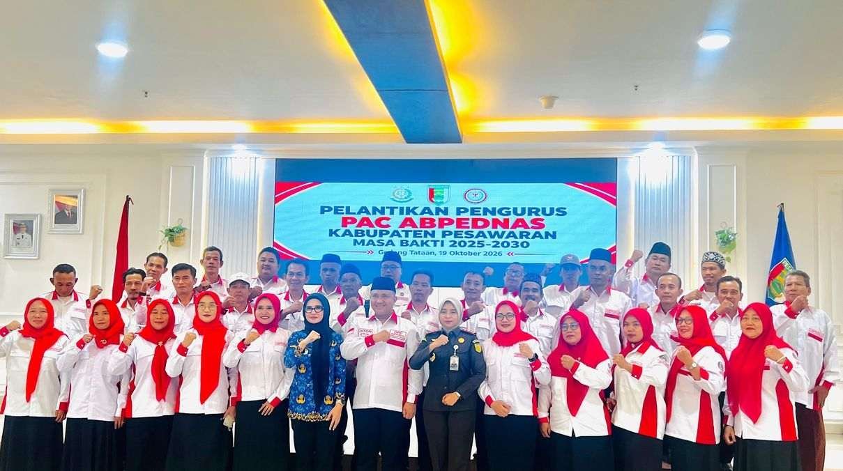 Pertama Di Lampung, PAC ABPEDNAS Pesawaran Dilantik Perkuat Pengawasan Desa