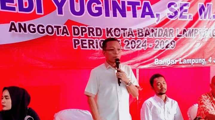Anggota DPRD Bandar Lampung Dedi Yuginta Sosialisasi Ideologi Pancasila Di Tanjung Karang Timur