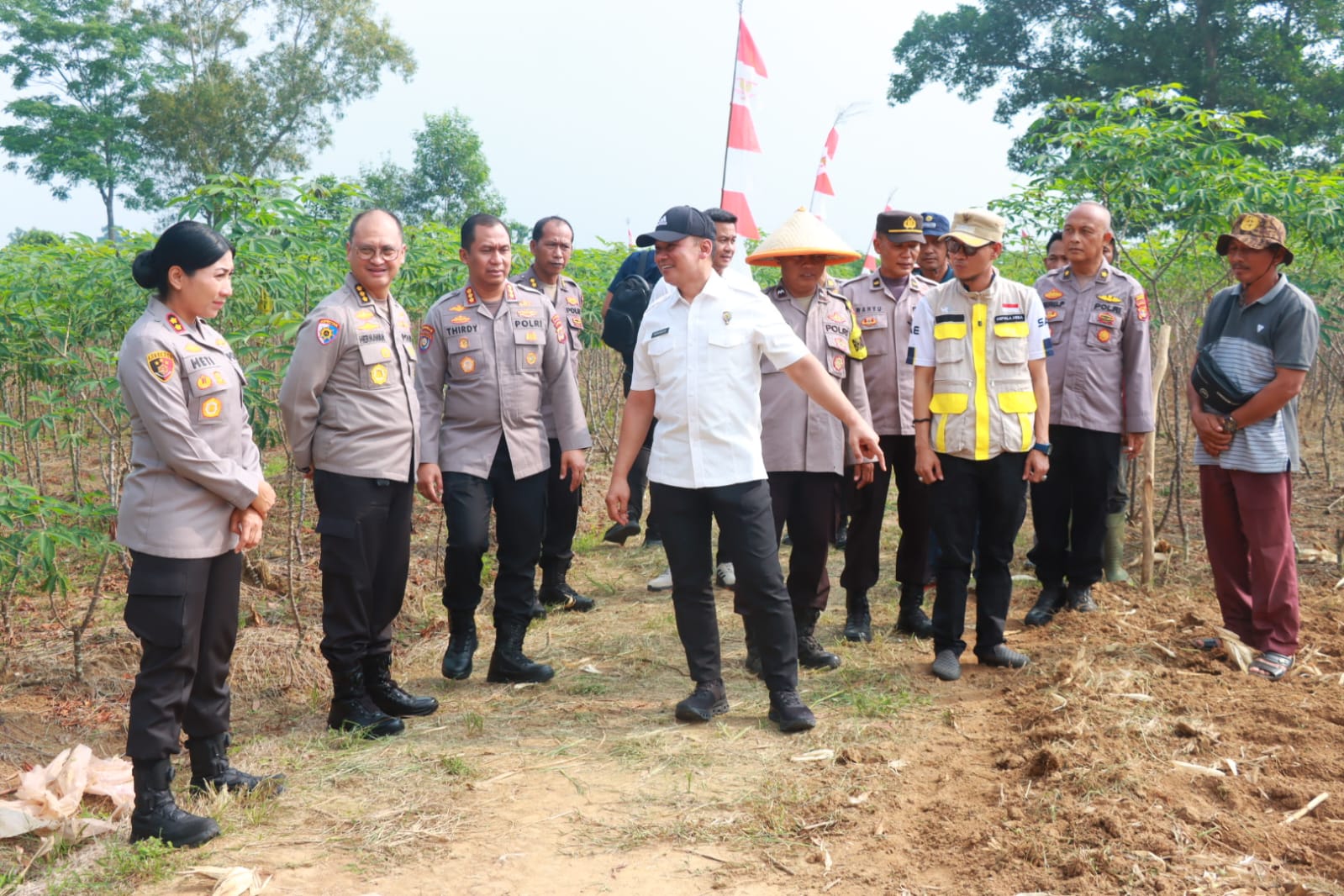 Irwil III Itwasum Polri Tinjau Lahan Ketahanan Pangan Polres Lampung Timur