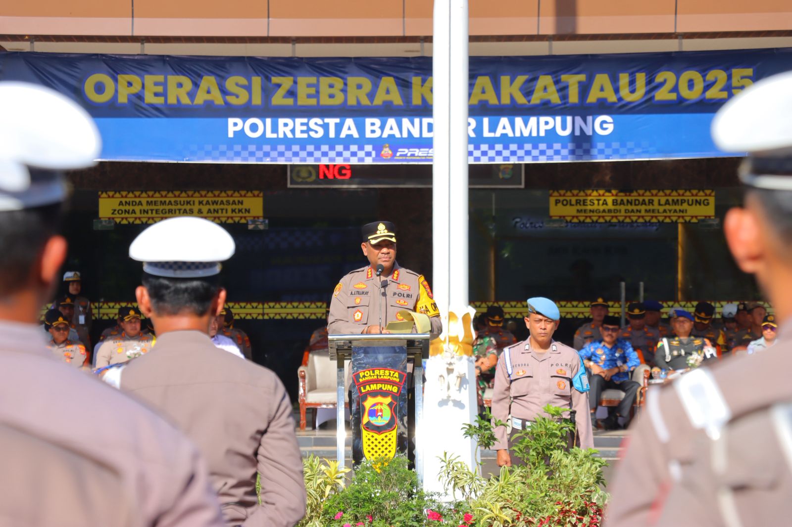 Ops Zebra Krakatau 2025 Resmi Dimulai, Kapolresta Bandar Lampung Pimpin Apel Gelar Pasukan