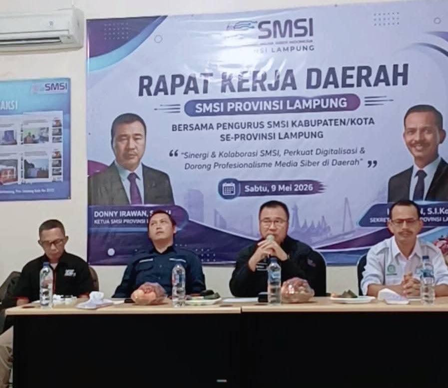 SMSI Lampung Gelar Rakerda 2026, Ketua Donny Irawan Ajak Pengurus Tingkatkan Profesionalisme
