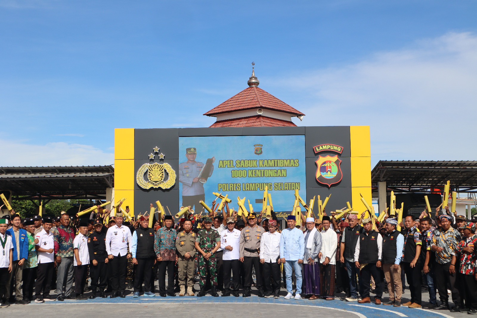 Bukan Sekadar Kayu, 1.000 Kentongan Jadi Senjata Polres Lamsel Perkuat Sabuk Kamtibmas