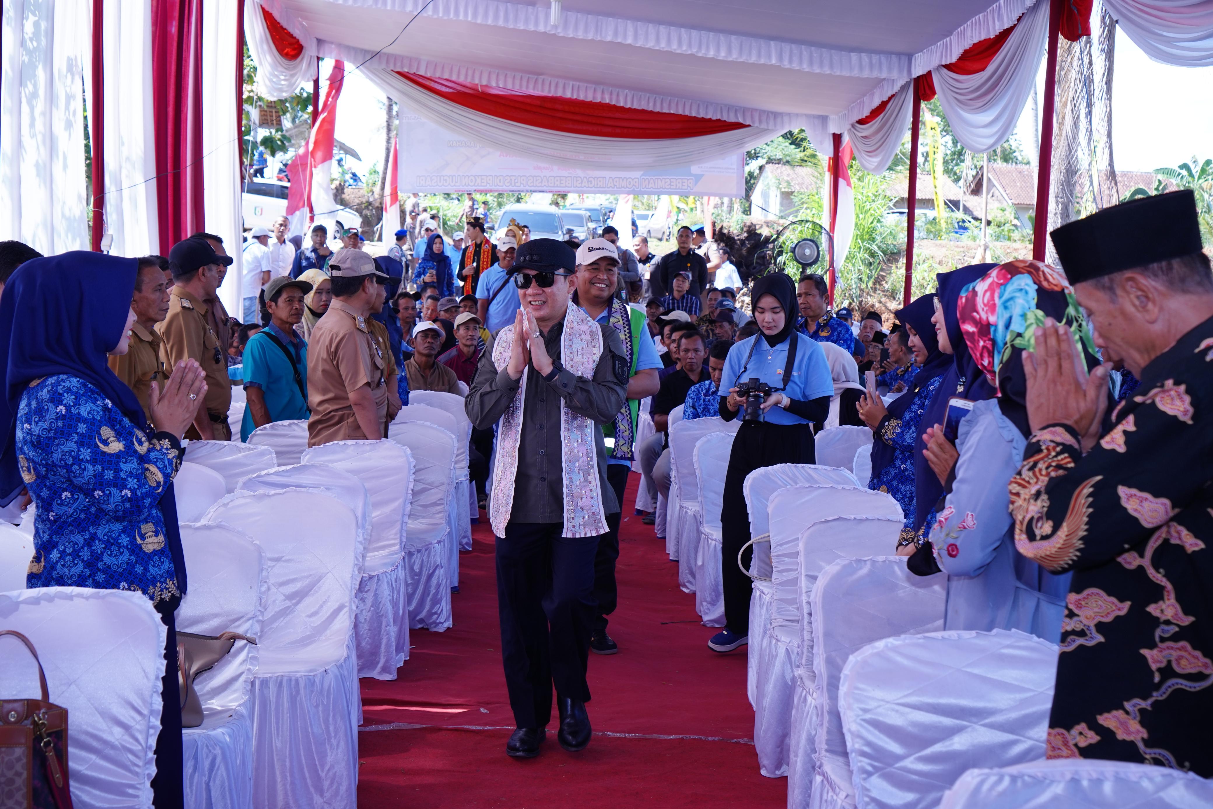 Pj.Bupati Pringsewu Resmikan Pompa Irigasi Berbasis PLTS