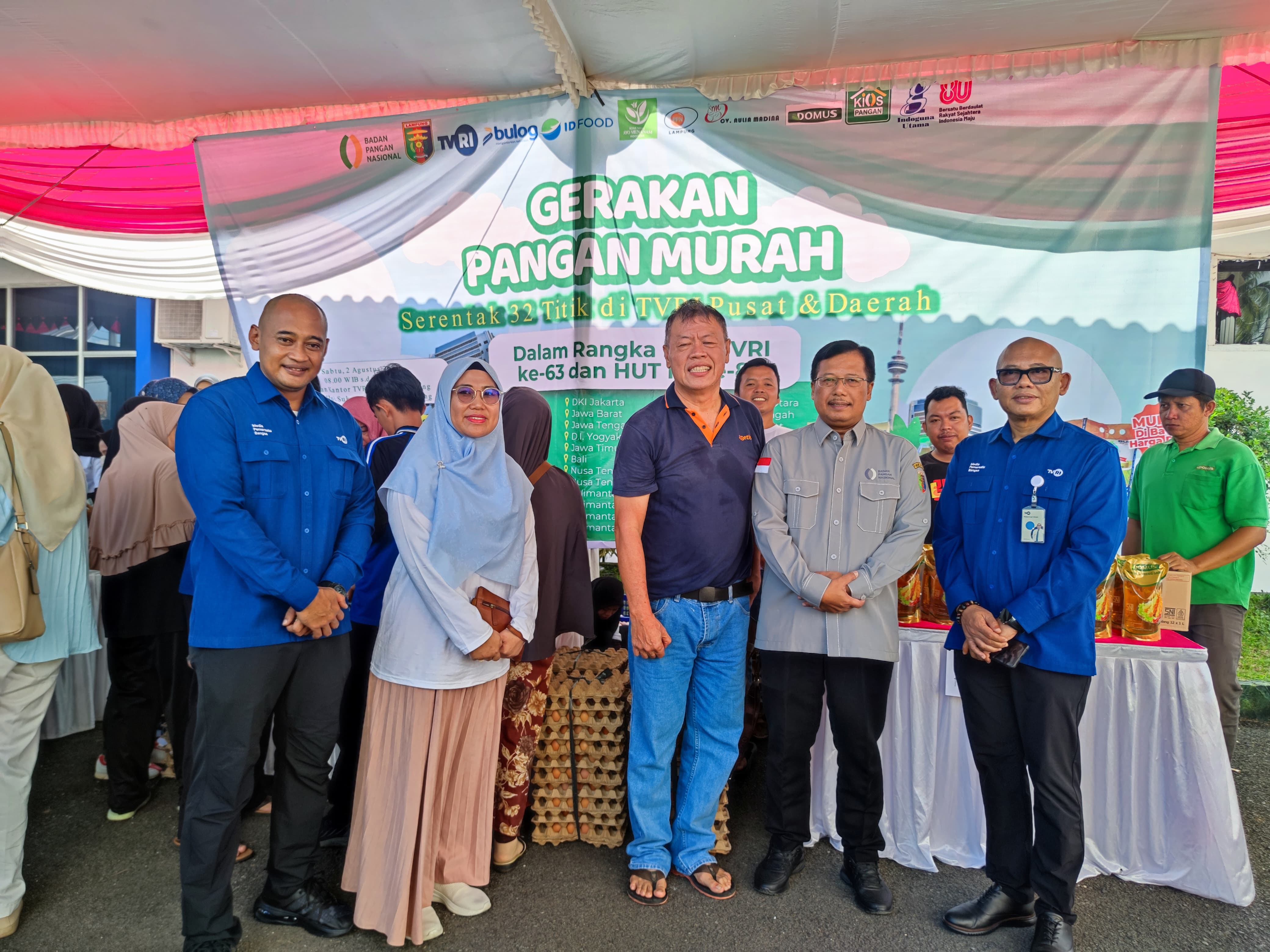 Pemprov Lampung Berkolaborasi Dengan TVRI Gelar Gerakan Pangan Murah