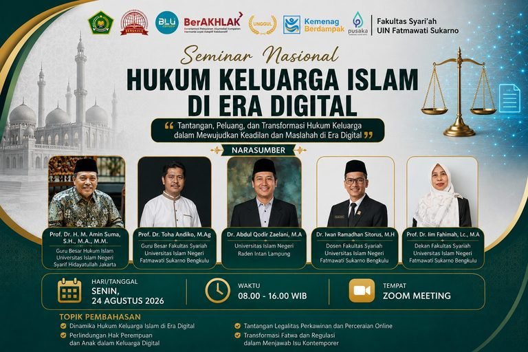 Dosen UIN RIL Bahas Dinamika Hukum Keluarga Islam Di Era Digital Pada Seminar Nasional UIN Bengkulu