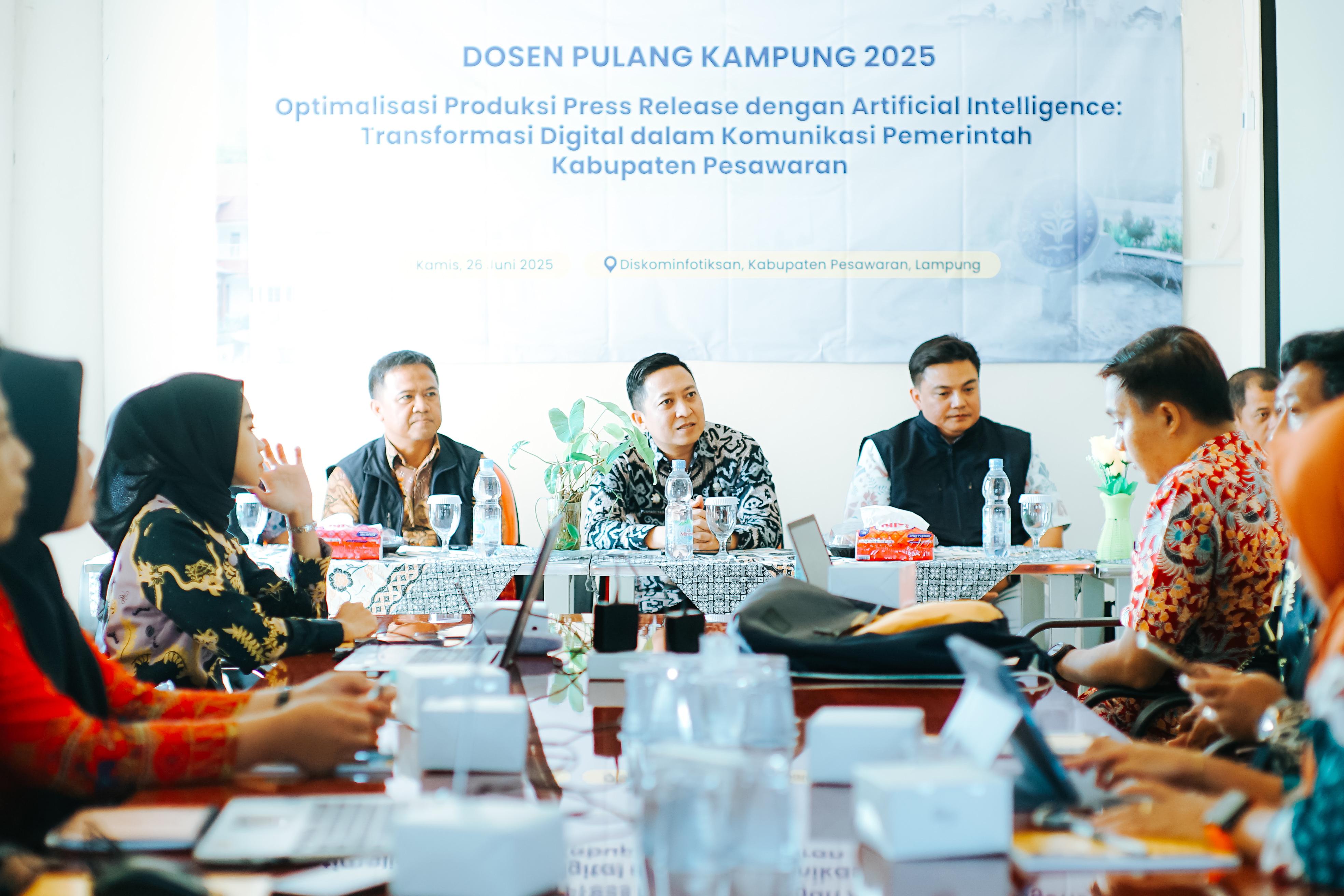 Pemkab Pesawaran Dan IPB University Kolaborasi Gelar Pelatihan Produksi Press Release Berbasis AI