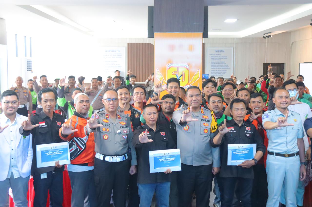 Tingkatkan Kesadaran Berkendara Aman, Satlantas Polresta Bandar Lampung Gelar Safety Campaign Dan Safety Riding