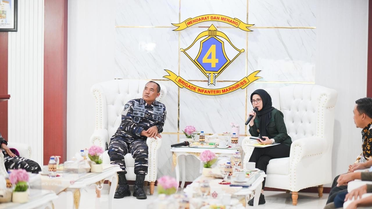 Bupati Nanda Indira Jalin Sinergi Dengan Brigif 4 Marinir/BS, Bahas KWT Hingga Ketahanan Pangan