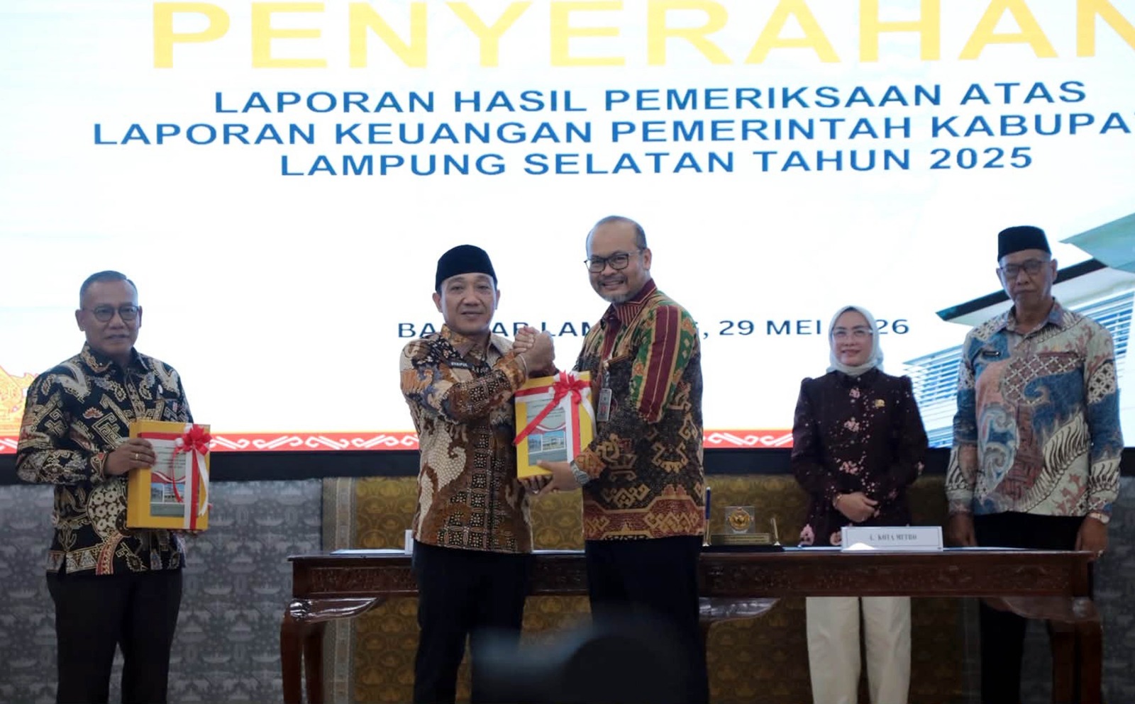 Konsistensi Satu Dekade, Lampung Selatan Kembali Pertahankan Opini WTP Ke-10 Dari BPK