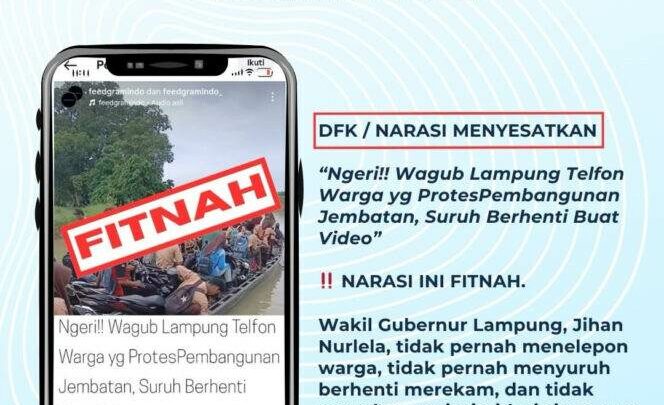 Pemprov Lampung Bantah Isu Wagub Telepon Warga Terkait Protes Jembatan Kali Pasir