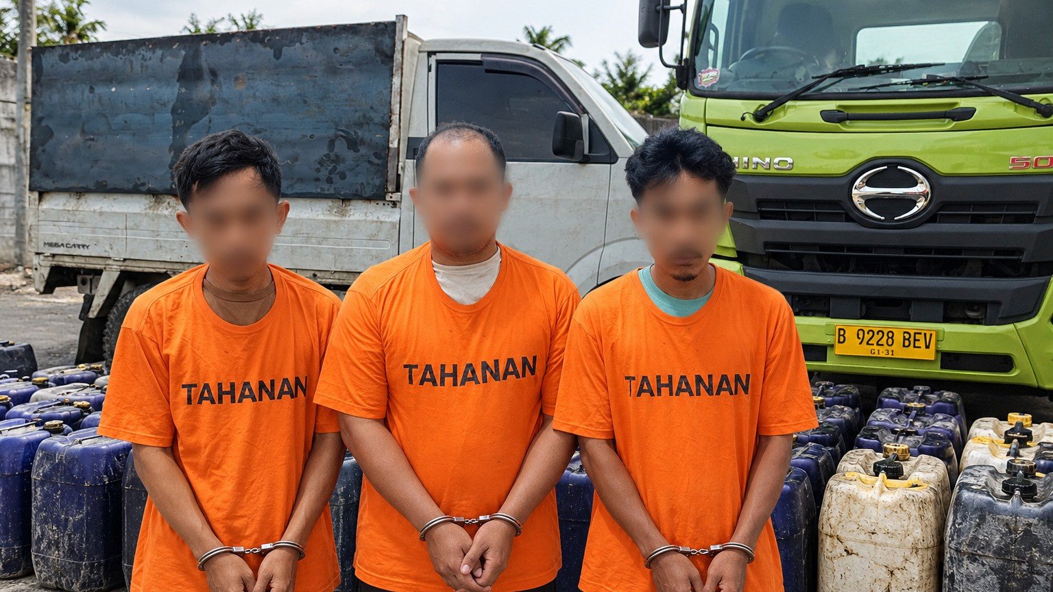 Polisi Ungkap Penyalahgunaan Solar Subsidi 8.400 Liter Di Katibung, Tiga Orang Jadi Tersangka