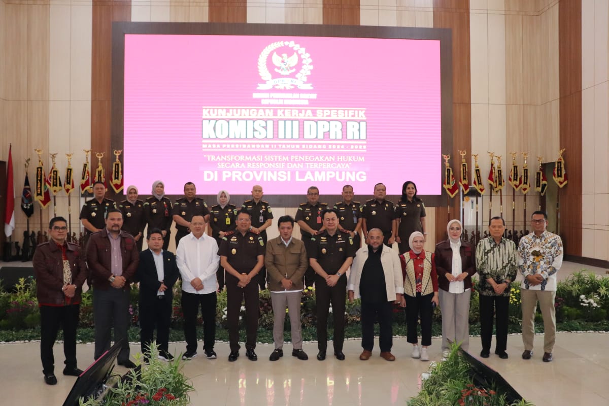 Komisi III DPR RI Apresiasi Kinerja Kejaksaan Tinggi Lampung