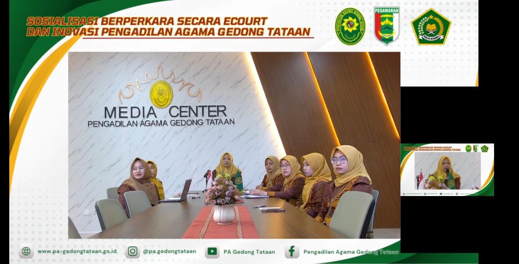 Pengadilan Agama Gedong Tataan Sosialisasikan E-Court Dan Inovasi Layanan Berperkara