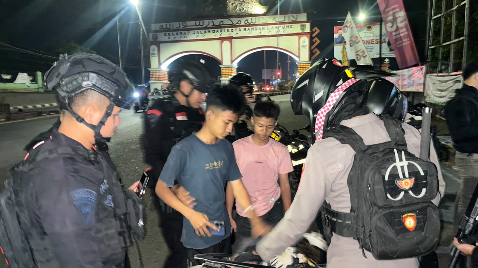 Jamin Keamanan Malam Hari, Satuan Brimob Polda Lampung Intensifkan Patroli Janji Jaga