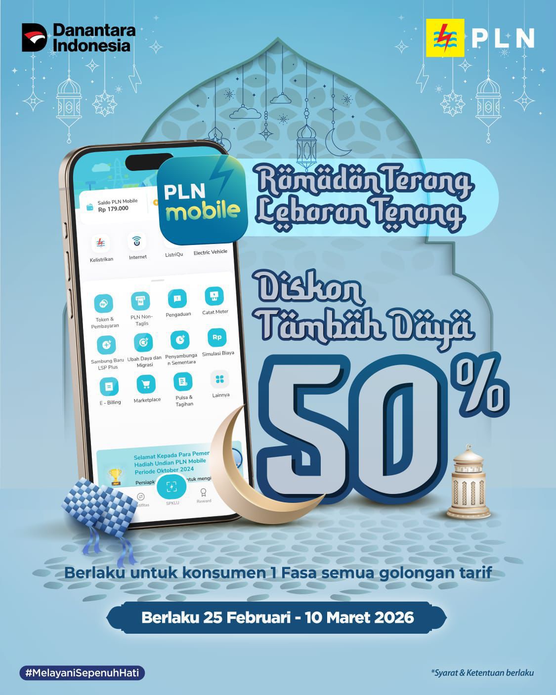 Tinggal 3 Hari! Manfaatkan Promo Ramadhan 50% Tambah Daya Listrik Via PLN Mobile