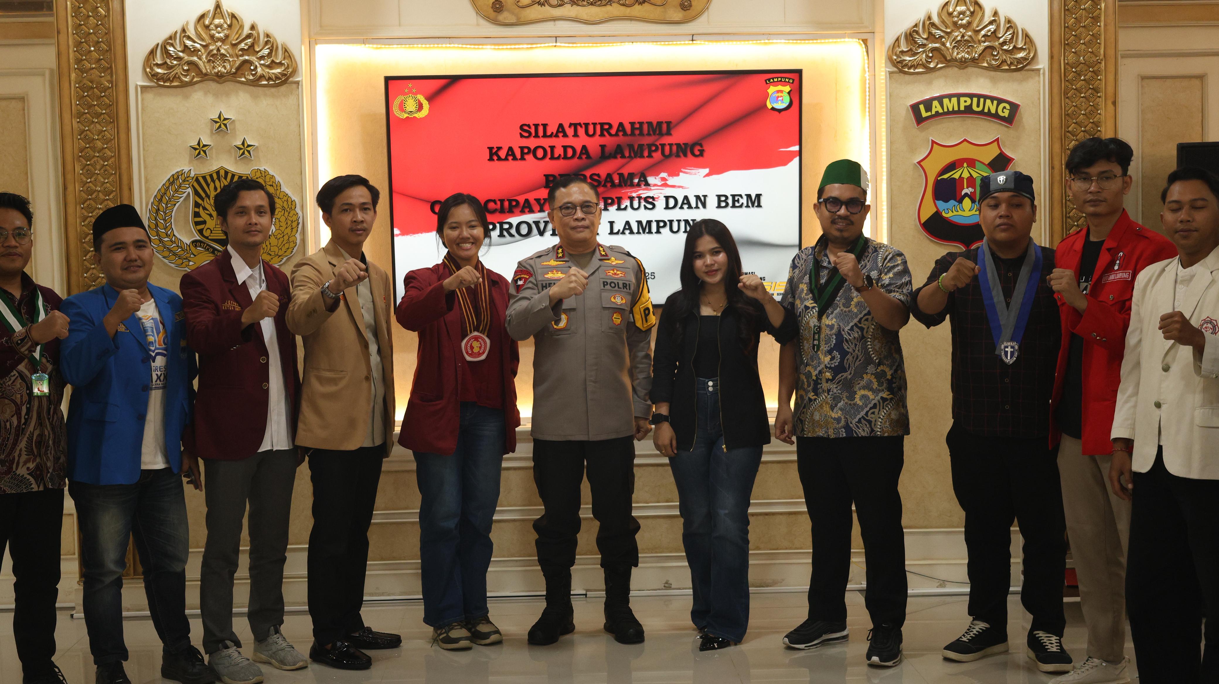 Kapolda Lampung, OKP Cipayung Dan BEM Lampung, Wujudkan Sinergitas Jaga Kamtibmas