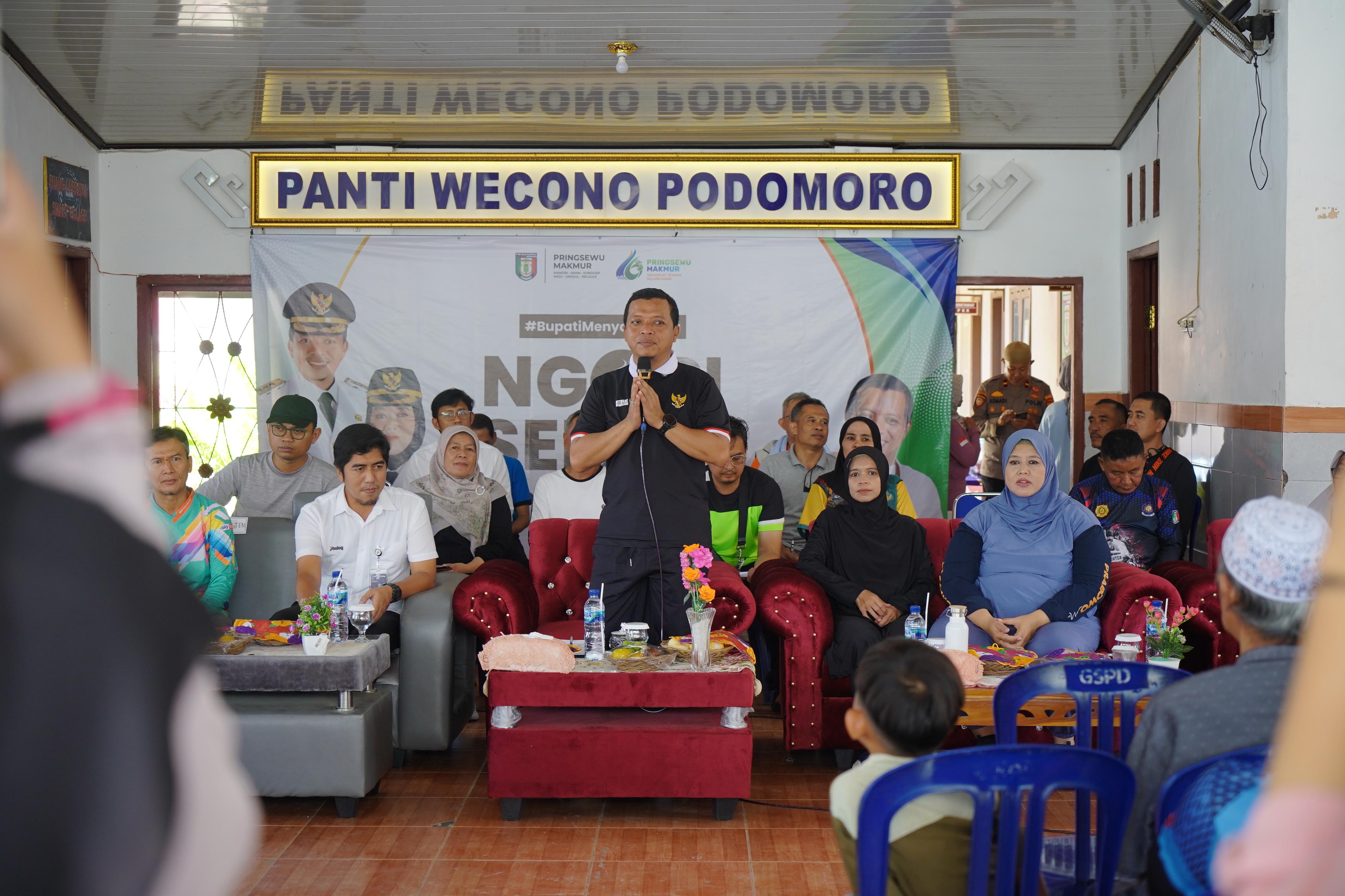 Ngopi Serasi Di Pekon Podomoro, Bupati & Wabup Pringsewu Serap Aspirasi Warga