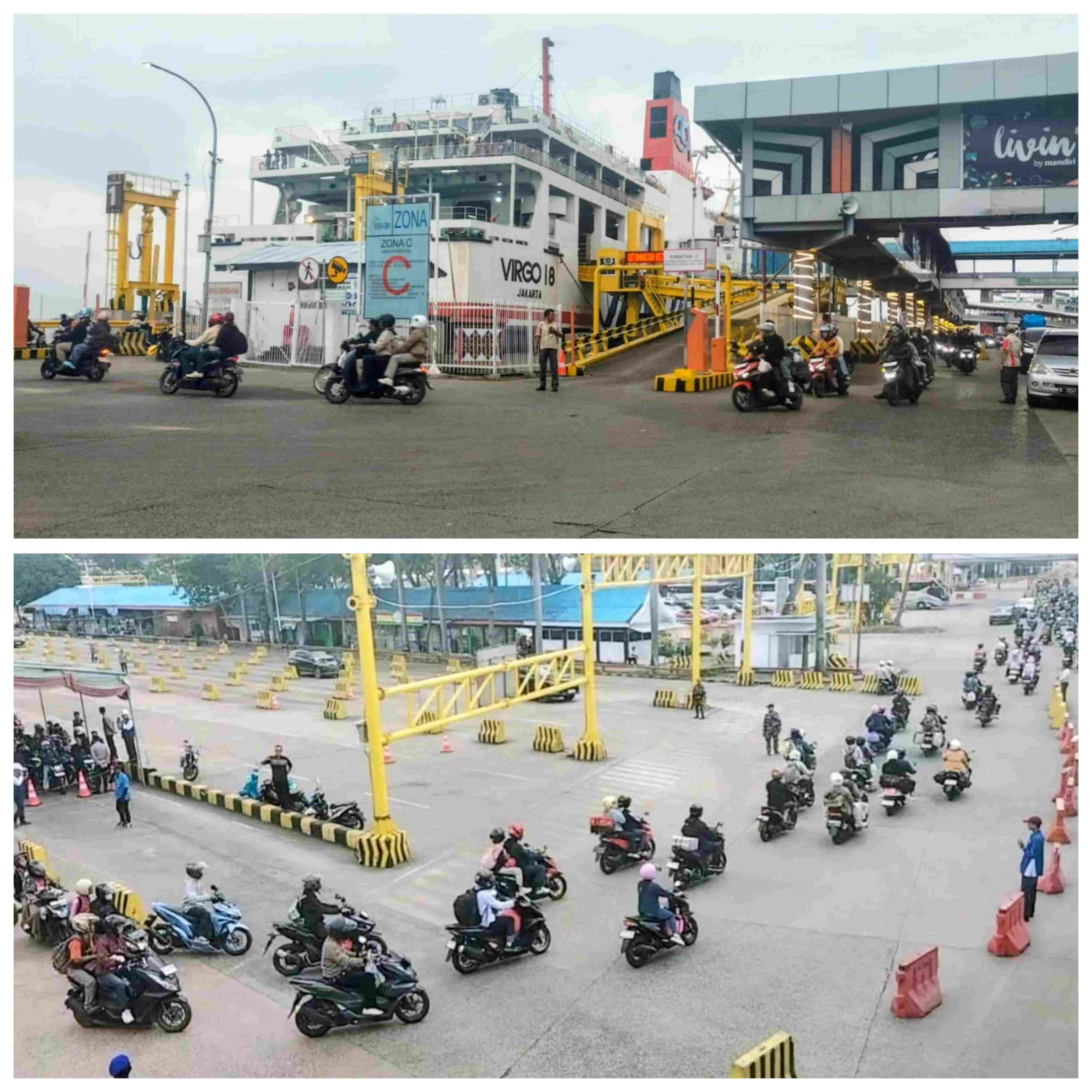 Arus Balik Motor H+4 Bakauheni Turun 41% Dari Tahun Lalu , Hanya 10 Ribu Unit Menuju Jawa