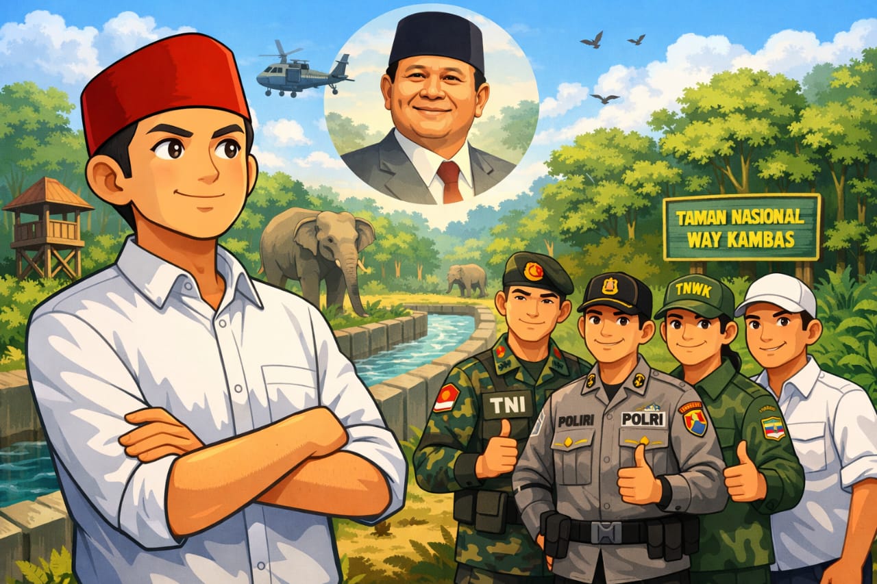 Tokoh Pemuda Lampung Dukung Mitigasi Konflik Gajah Di TNWK