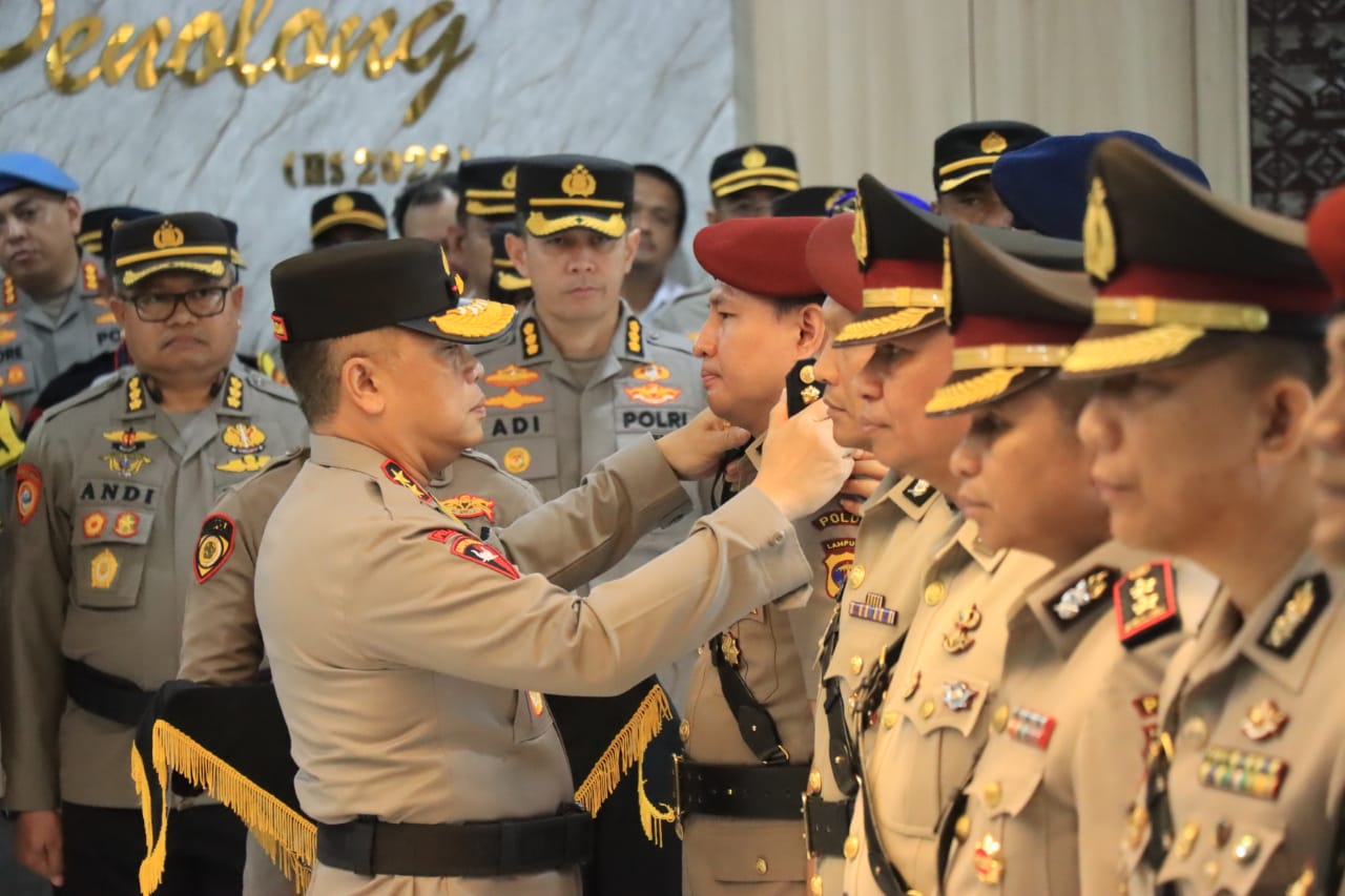 Kapolda Lampung Pimpin Sertijab Pejabat Utama Polda