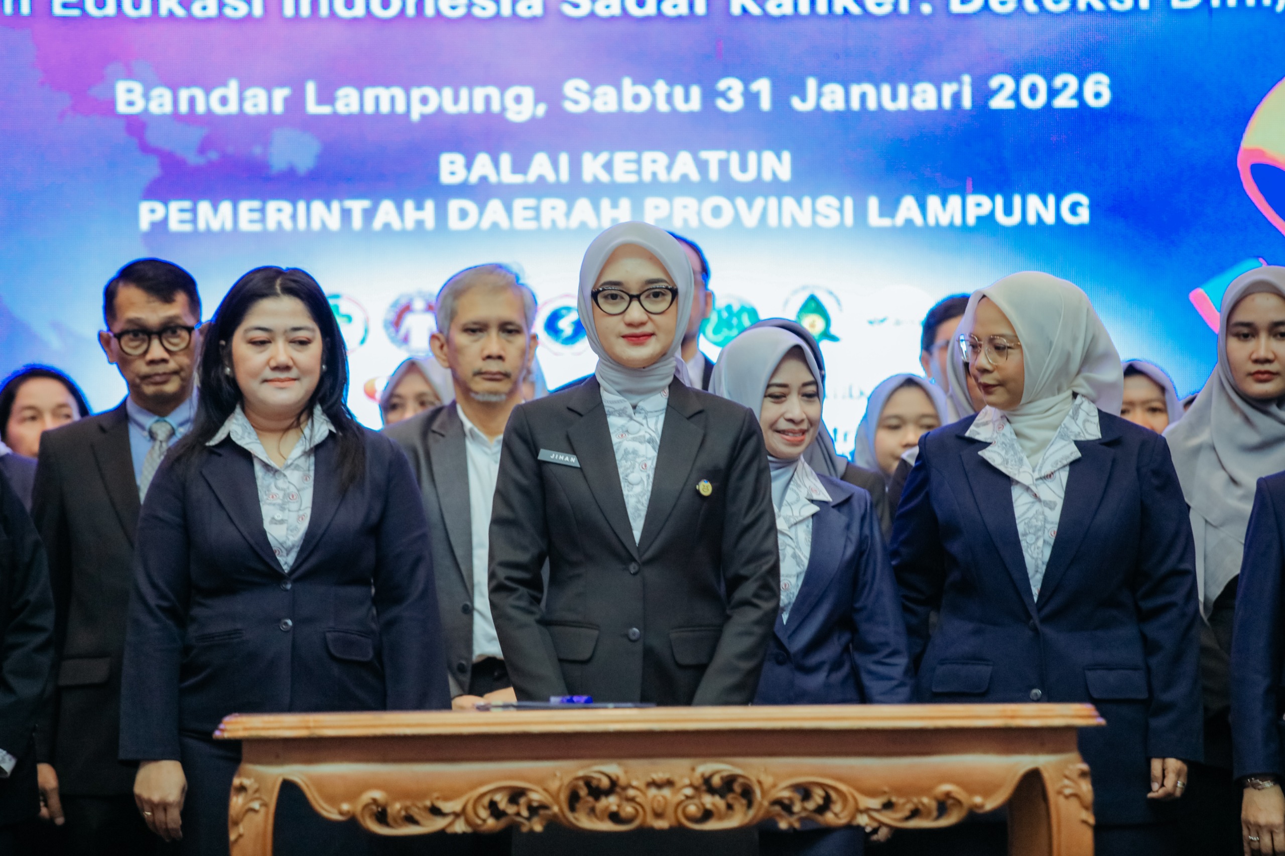 Wagub Jihan Nurlela Dilantik Jadi Ketua Yayasan Kanker Indonesia Provinsi Lampung Periode 2025-2030