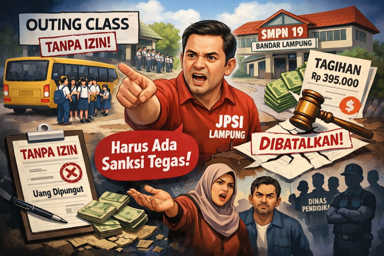 Outing Class Tanpa Izin Di SMPN 19, JPSI Lampung Desak Sanksi Tegas: Jangan Cuma Dibatalkan