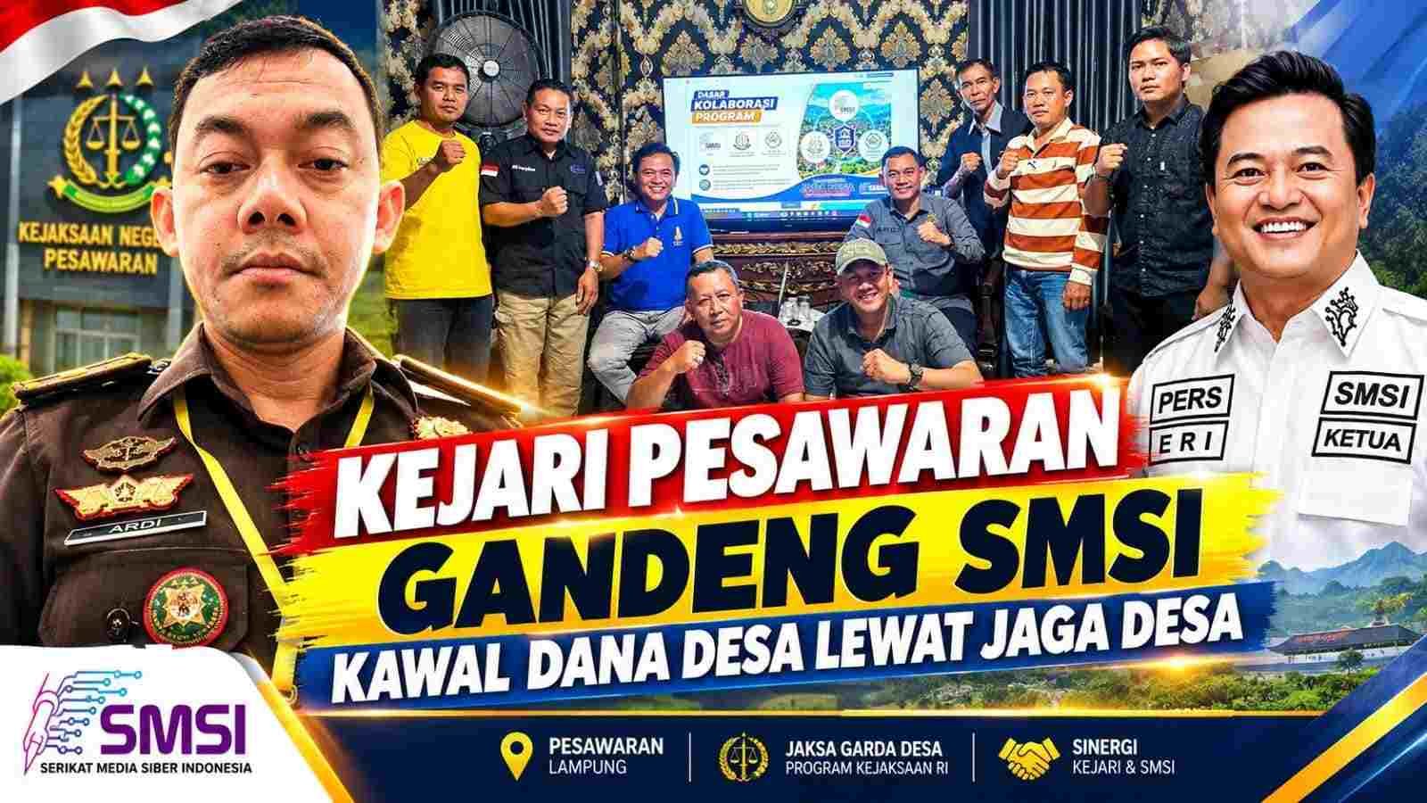 Kejari Pesawaran Gandeng SMSI Kawal Dana Desa Lewat Jaga Desa