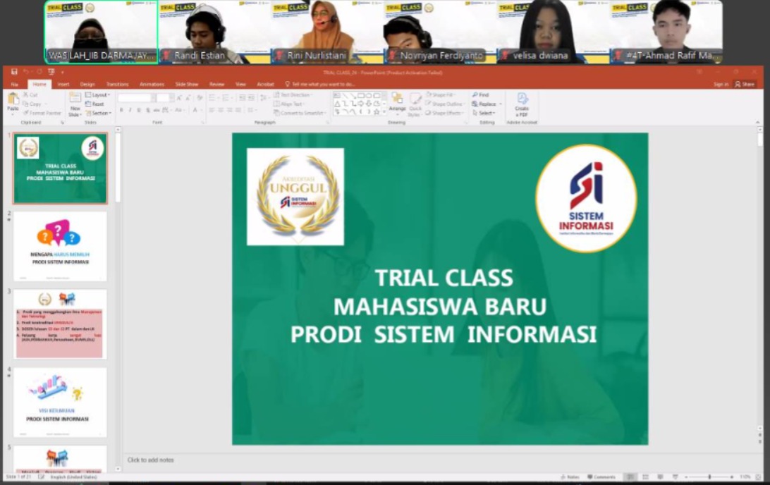 Trial Class Program Studi Sistem Informasi IIB Darmajaya Hadirkan Alumni Inspiratif