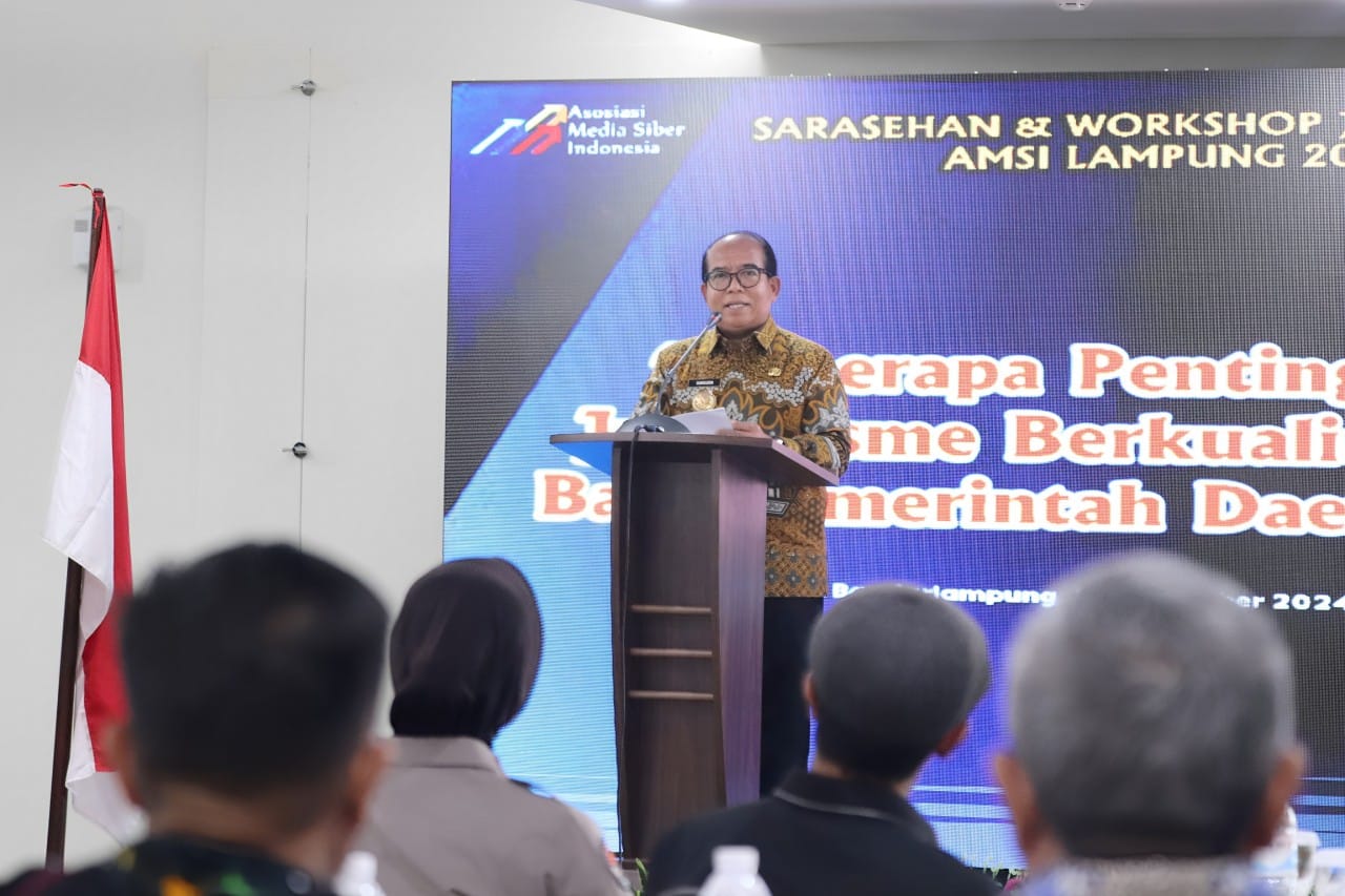 Buka Sarasehan Dan Workshop AMSI, PJ Gubernur Dorong Jurnalistik  Yang Berkualitas