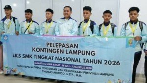 35 Siswa SMK Lampung Berangkat Ke LKS Nasional 2026, Kadisdik: Jangan Minder Lawan Daerah Lain