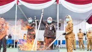 Kejari Pesawaran Musnahkan 161 Gram Sabu Dan Ganja, Bupati Nanda Indira Ingatkan Bahaya Narkoba