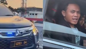 Polisi Amankan Sopir Pajero Dengan Strobo Dan Pelat Dinas Palsu