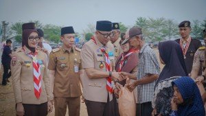 Apel Hari Pramuka Ke-65 Di Lampung Selatan, Gubernur Mirza: Pramuka Jangan Hanya Pakai Seragam