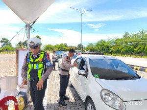 Polres Lampung Selatan Terapkan Screening Tiket Dan Sistem Stiker Bagi Pemudik Menuju Pelabuhan