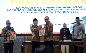 Konsistensi Satu Dekade, Lampung Selatan Kembali Pertahankan Opini WTP Ke-10 Dari BPK